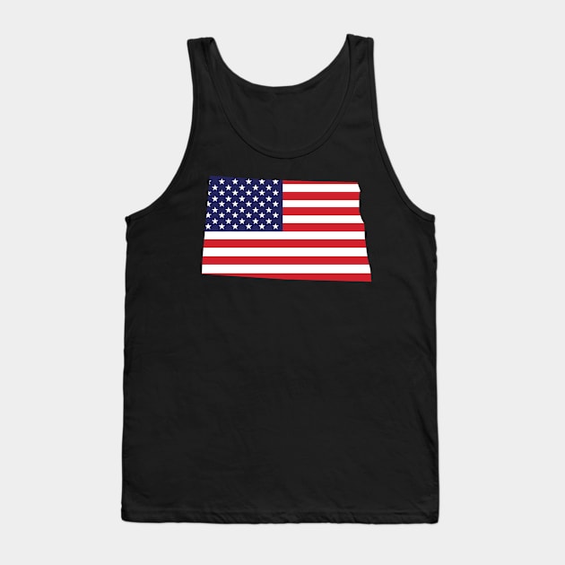 North Dakota State Shape Flag Background Tank Top by anonopinion